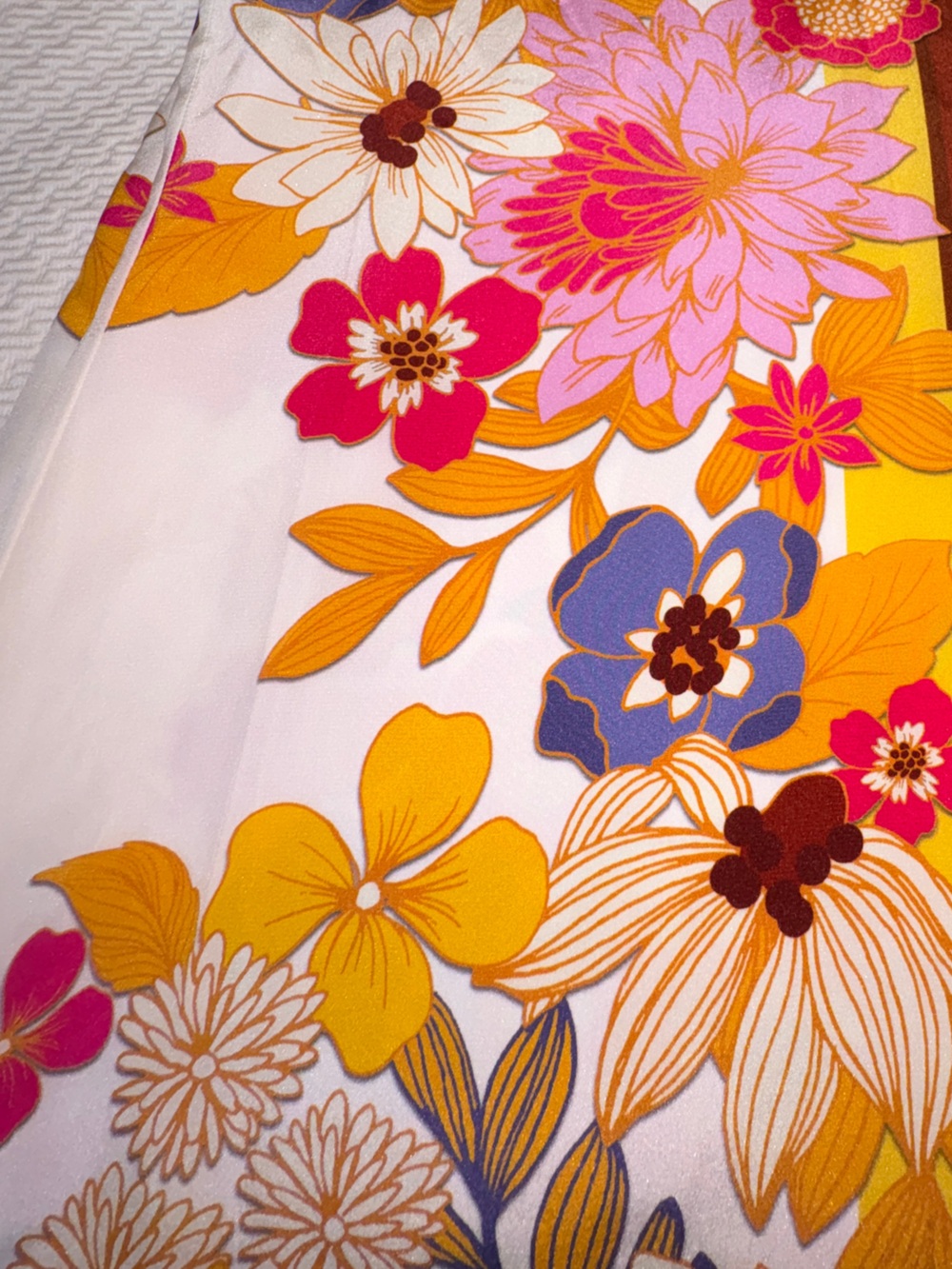 Johnny Was Silk Wide Leg Flower Power Pants Sz Medium - Picture 13 of 14